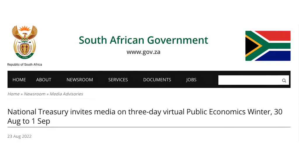 National Treasury invites media on three-day virtual Public Economics Winter